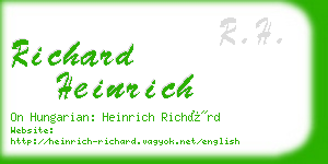 richard heinrich business card